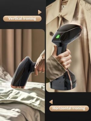 Steamer for Clothes, Portable Handheld Garment Steamer, 1500W 2 in 1 Fabric Wrinkles Remover, 30-Second Fast Heat-up, 250ml Detachable Water Tank, Steam Iron for Home and Dorm (120V Only) - Image 6