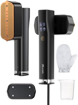 Steamer for Clothes,Sundu Portable Travel Steamer＆Iron 2 In 1,15s Fast Heat-up,100ml Water Tank, Gloves,20 Minutes of Continuous Ironing for Travel and Home（Grey)