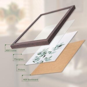 LONGKING Framed Art, Botanical Wall Art Decor, Green Plant Picture Frame Collage Set for Home, Living Room Decoration, Bathroom (4 Pack, 10x8) - Image 4