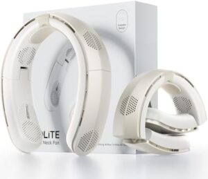 TORRAS COOLiTE Neck Fan, 8450 RPM Turbo Airflow, Portable Neck Fan Rechargeable with 14H Battery, Lightweight & Foldable Neck Fans That Blow Cold Air for Outdoor, Travel, Mothers Day Gifts, Black