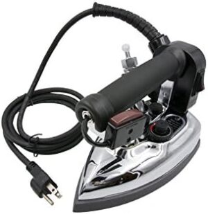 Silver Star ES-85AF Steam Iron – 110 Volt Gravity Fed Hanging Bottle Clothes Iron with Non-Stick Laminate Sole Plate, Demineralizer Cartridge, Silicon Iron Rest & Hardware - Image 4