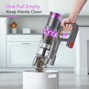 Cordless Vacuum Cleaner, 550W 45Kpa Vacuum Cleaners for Home, Stick Vacuum with Touch Screen, Up to 50 Min, Self-Standing, Lightweight, Rechargeable Cordless Vacuum for Hardwood Floor, Carpet,Pet Hair - Image 8