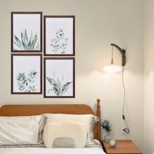LONGKING Framed Art, Botanical Wall Art Decor, Green Plant Picture Frame Collage Set for Home, Living Room Decoration, Bathroom (4 Pack, 10x8) - Image 7