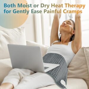 Comfytemp Heating Pad for Back Pain & Cramps Relief, FSA HSA Eligible Electric Large Heat Pad, 2H Auto Off, Valentines Day Gifts for Her Him, Moist Heated Pad for Neck Shoulder, Washable, 12"x24" - Image 5