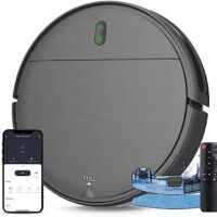MAMNV Robot Vacuum and Mop Combo, WiFi/App, Vacuum and Mop Robot with Schedule, 2 in 1 Mopping Robot Vacuum with Watertank and Dustbin, Self-Charging, Slim, Ideal for Hard Floor, Pet Hair, Carpet