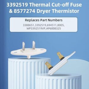 MED5500FW1 MED5630HW1 MED5630HW2 MED6230HC2 MED6230HW1 MED6230HW2 MED6630HW2 MED7020RW0 MED7230HC1 MED8200FW1 MED8630HW1 MEDX700XL1 MEDZ600TW2 Dryer Heating Element for Maytag Dryers 3387747 WP3387747 - Image 5