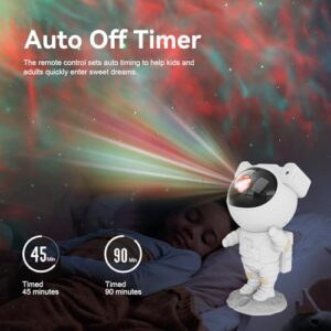 Star Projector Galaxy Night Light - Astronaut Space Projector, Starry Nebula Ceiling LED Lamp with Timer and Remote, Kids Room Decor Aesthetic, for Christmas & Birthdays - Image 5