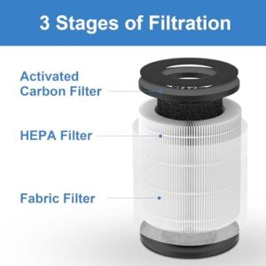H13 True HEPA Replacement Filter Compatible with Tenergy Renair, Cool-Living CL-6070A, Beaba, Tredy TD-1300 HEPA Air Purifier for Home Large Room, 2 Packs - Image 3