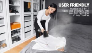 Garment Steamer, 1500W Travel Steamer with 300ml Detachable Water Tank, Fast 30s Heat-Up, Auto-Off, Handheld Steamer for Wrinkle Removal on Clothes, Garments, and Fabrics Black - Image 4