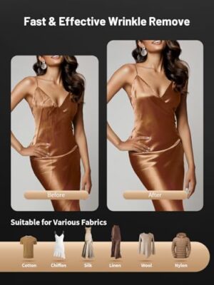 Steamer for Clothes, Portable Handheld Garment Steamer, 1500W 2 in 1 Fabric Wrinkles Remover, 30-Second Fast Heat-up, 250ml Detachable Water Tank, Steam Iron for Home and Dorm (120V Only) - Image 4