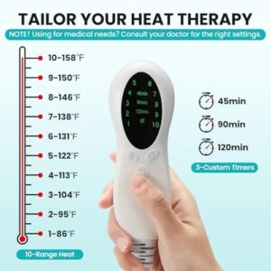 TABEKE Hip Heating Pad for Hip/Sciatica Pain Relief, Hip Support Brace, Lower Back/Thigh/Buttock Electric Heat Pad, Hot Physical Therapy for Men, Women - Image 4