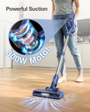 Cordless Vacuum Cleaner, 35Kpa Vacuum Cleaners for Home, Lightweight Household Stick Vacuum Cleaner, LED Display, Rechargeable, Handheld Vacuum for Pet Hair Carpet Hardwood Floor, AS2208 - Image 6