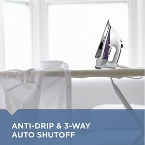 BLACK+DECKER IR1350S Professional Steam Iron with Stainless Steel Soleplate and Extra-Long Cord, Purple - Image 4