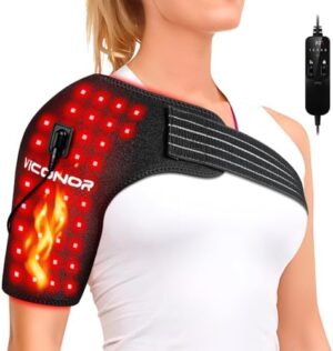 Red Light Therapy for Shoulder Pain Relife,Shoulder Heating Pad,Infrared Light Therapy for Body,Improve Joint Muscle,660nm&850nm Red Light Heated Shoulder Wrap