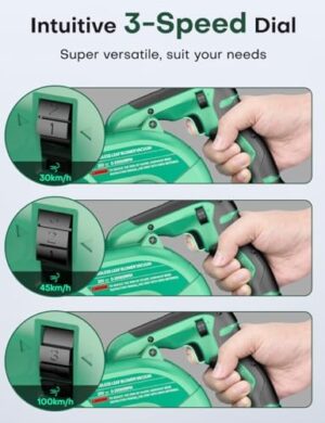 K I M O. Cordless Leaf Blower Vacuum Combo 4 IN 1, 3 Nozzles for Inflation & Compression,3 Modes & Variable Speed, 20000RPM 150MPH, 2000mAh Battery, Extended Tube, Mini Leaf Blowers for Lawn Care|Yard - Image 2