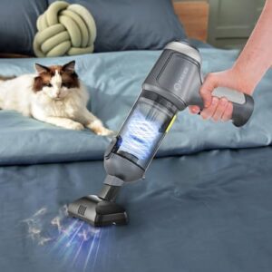 Saker Car Vacuum Cleaner Portable Cordless 14000PA,3 in 1 Handheld Car Vacuum with Brushless Motor One-Click Dust Removal for Cars,Office and Home Cleaning Dark Gray Silver - Image 8