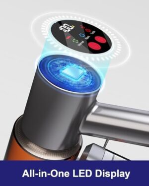 Cordless Vacuum Cleaner with 45Kpa 550W, 60 Mins Runtime Stick Vac with Anti-Tangle Design, Self-Standing, LED Screen, Lightweight Vacuum Cleaners for Home, Pet Hair, Carpet and Hardwood Floor - Image 9