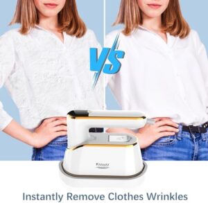 Portable Travel Steamer Iron for Clothes with LCD Display - 4 Mode Handheld Mini Clothing Steam Iron, 1200W Small Garment Steamer, Hand Held Fabric Steamer for Home, Dorm, Travel (120V ONLY)(White) - Image 5