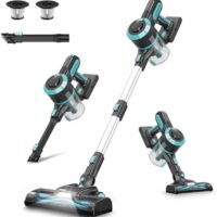 Cordless Vacuum Cleaner, 30Kpa/210W Stick Cordless Vacuum Up to 45 Mins Runtime, 8 in 1 Lightweight Vacuum for Hardwood Floor Carpet Pet Hair