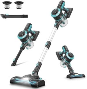 Cordless Vacuum Cleaner, 30Kpa/210W Stick Cordless Vacuum Up to 45 Mins Runtime, 8 in 1 Lightweight Vacuum for Hardwood Floor Carpet Pet Hair