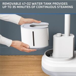 Rowenta Steamer for Clothes with Ironing Board, Home Steam, Stainless Steel Full Size Steamer, 47.33oz Water tank, Hanger rack for Clothes, Compact, 1800 Watts, White IS3250 - Image 6