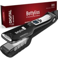 Steam Flat Iron Hair Straightener - Professional Hair Straightening Irons for Smooth and Frizz-Free Results (Black)