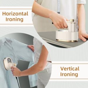 M-MAX Professional Mini Travel Iron - Quick Heating & Auto Shutoff, Compact Steam Iron with Dual Steam Modes for Clothes/Suits/Portable Steamer for Travelers/Business/Home,Beige - Image 7