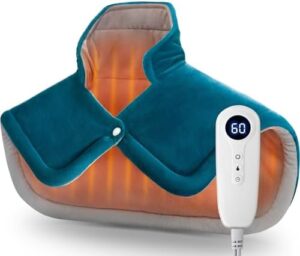 Heating Pad for Neck and Shoulder, 2lb Weighted Neck Heating Pad for Pain Relief, Valentines Day Birthday Christmas Gifts for Women Men Mom Dad, Mothers Day Gifts, 6 Heat Settings Auto-Off Home Office - Image 8