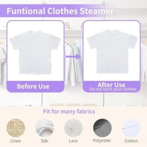 Mini Steam Iron for Clothes, Travel Steamer for Clothes Portable Steamer Travel Iron, Micro Steam Iron Mini Handheld Steamer Support Dry And Wet Ironing for Home Travel (White), RTOOJK00 - Image 8