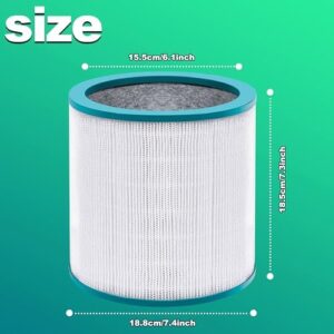 2 Pack True HEPA Replacement Air Purifier Filters for Dyson Tower Purifier Pure Cool Link TP01 TP02 TP03 BP01, AM11, Dyson BP01 Models, Compared to Part # 968126-03 - Premium Activated Carbon Filters - Image 3