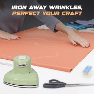 Econour 2-in-1 Mini Travel Iron & Steamer with temperature control, light indicator, and non-stick soleplate, Compact, portable, and ideal for travel, crafting, quilting, sewing, and handcraft project - Image 2