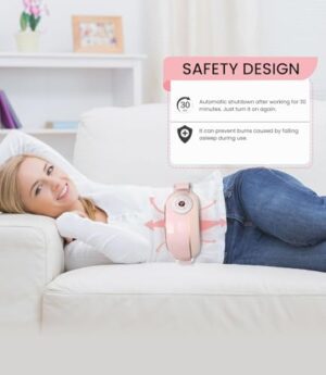 Portable Cordless Heating Pad,Heating Pad 5s Fast Heating,Heating Pads for Cramps with 3 Heat Levels and 3 Massage Modes,Menstrual Heating Pad for Women and Girl (Pink) - Image 5