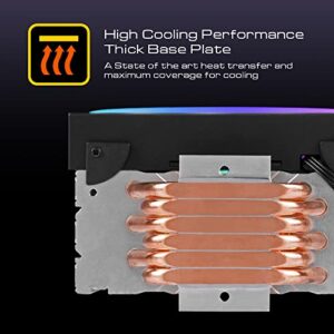 GAMDIAS BOREAS M1-610 Computer CPU Air Cooler, High Airflow 2600RPM PWM Fan, Performance 6 Copper Heatpipes w/ Direct Contact Technology, MB Sync ARGB, for Intel LGA1851/1700/115x & AMD AM5/AM4, Black - Image 3