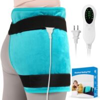 TABEKE Hip Heating Pad for Hip/Sciatica Pain Relief, Hip Support Brace, Lower Back/Thigh/Buttock Electric Heat Pad, Hot Physical Therapy Devices for Men, Women