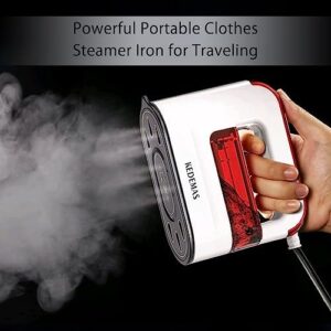 Steamer Iron for Clothes,Travel Mini Iron,1300W Clothes Steamer,Fast Wrinkle Removal with Large 100ml Tank,Ideal for All Fabrics,Compact and Portable Travel Garment Steamer (Red) ONLY FOR 120V - Image 4