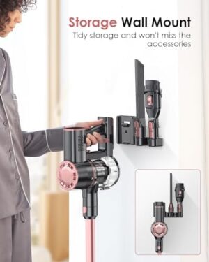 V8PRO Cordless Vacuum Cleaner for Home - 25Kpa Stick Vacuum with Self Standing Design, Max 35Min Runtime, 6 in 1 Lightweight Vacuum for Hardwood Floors and Carpet Pet Hair (Champagne) - Image 4