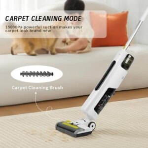 SWEEPBIRD C2 Cordless Wet Dry Vacuum Cleaner, Mop Vacuum Combo Cleaner for Hard Floor & Carpet, Self-Cleaning, Long Runtime, Lightweight, Great for Sticky Messes and Pet Hair - Image 4