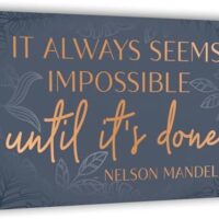 Inspirational Wall Art Canvas Poster for Bedroom, Office, Living Room - Framed Canvas - 10 x 16.5 Inch Motivational Print