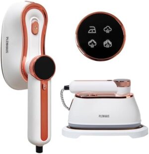 Professional Garment Steamer for Clothes 2 in 1, High Steam Volume 20g/min for Powerful Wrinkle Removal, Leak Proof, 120v, 1000w