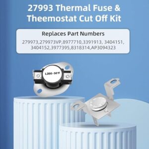 MED5500FW1 MED5630HW1 MED5630HW2 MED6230HC2 MED6230HW1 MED6230HW2 MED6630HW2 MED7020RW0 MED7230HC1 MED8200FW1 MED8630HW1 MEDX700XL1 MEDZ600TW2 Dryer Heating Element for Maytag Dryers 3387747 WP3387747 - Image 3