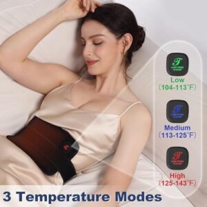 Elbow Heating Pad, Cordless Elbow Brace for Tendonitis and Tennis Elbow, Small Heating Pads for Arms Legs Pain Relief with 3 Temperature Modes 3000mAh, 30 Mins Auto-Off(Black) - Image 4