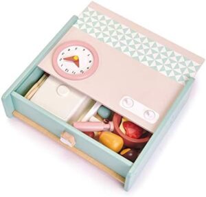 Tender Leaf Toys - Mini Chef Kitchenette - Foldable Portable Wooden Kitchen with Accessories for Pretend Cooking – Develops Social, Creative and Imaginative Skills - Learning Role Play - Age 3+ - Image 2