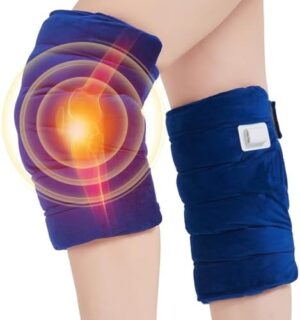 JOBYNA Knee Heating Pad for Arthritic, 2PCS Super Soft Electric Heat Pad for Leg, 20s Fast Heating Knees Warmers with 10-90min Auto-Off Timer, 86-158℉ Heat Level (No Battery, No Vibration)