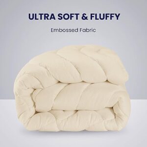 SLEEP ZONE King Size Cooling Mattress Topper, Premium Zoned Cool Mattress Pad Cover, Padded Mattress Protector Breathable Washable, Deep Pocket 8-21" (Beige, King) - Image 7