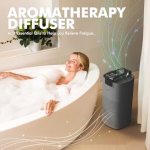 MORENTO Air Purifiers for Home Large Room Up to 2050 Ft² with PM 2.5 Air Quality Sensor, Smart WiFi and Sleep Mode, Hepa Filters Filter Airborne Particles, Handheld Home Air Purifier - Grey +1Pack - Image 5