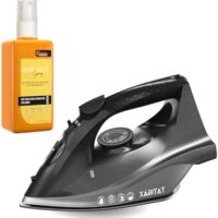 Xabitat Professional 1500W Steam Iron for Clothes with Even Heat Distribution, Ceramic Soleplate, Adjustable & Vertical Steam with Controlle, Self-Cleaning, Anti Drip, Thermal Protection Technology