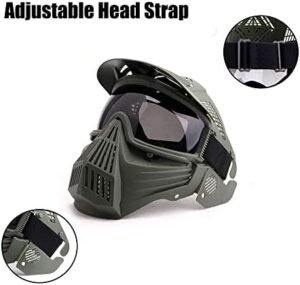 Airsoft Mask Tactical Masks Full Face with Lens Goggles Eye Protection for Halloween CS Survival Games Shooting Cosplay Mask Black Green Tan Grey - Image 7