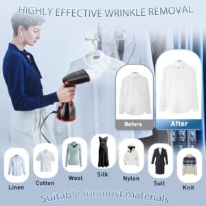 Steamer for Clothes, 15s Fast Heat-up Handheld Steamer with 9.5 Oz Large Water Tank, Hand Held Garment Steamer Fabric Clothing Wrinkles Remover, Strong Penetrating Steam Iron Wet & Dry Ironing (Black) - Image 2