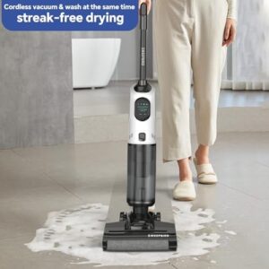 SWEEPBIRD C1 Wet Dry Vacuum Cleaner Cordless, Hardwood Floors Cleaner for Multi-Surface Cleaning with Smart Control & Self-Cleaning System, for Hardwood Tile Floor & Carpet - Image 3