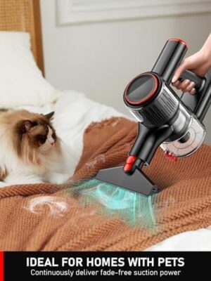 Cordless Vacuum Cleaner, 8-in-1 Vacuum Cleaners for Home, 45Mins Runtime Anti-Tangle Stick Vacuum with LED Display, 3 Modes Suction, Lightweight Vacuum for Hardwood Floor/Carpet/Pet Hair - Image 5